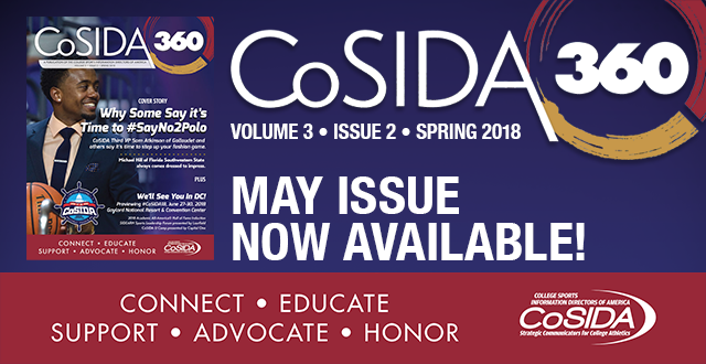 Spring 2018 CoSIDA 360 Magazine Available Digitally, Coming to Your Mailbox